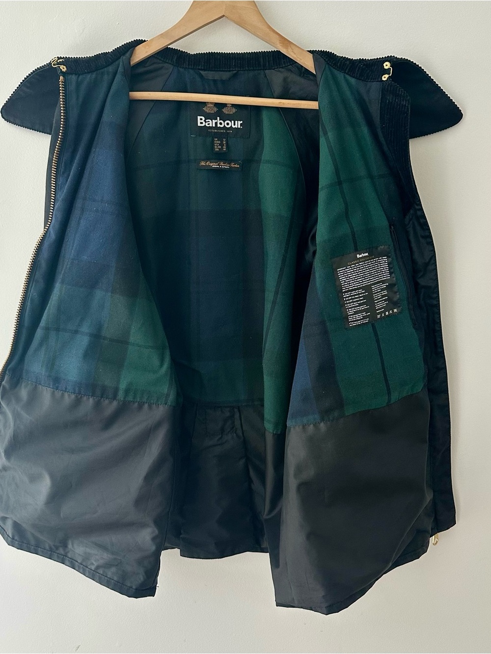 Barbour Gunnerside Wax Jacket Black Size 8 Gently Used - Picture 12 of 15